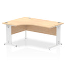 Impulse 1600mm Left Crescent Desk Cable Managed Leg