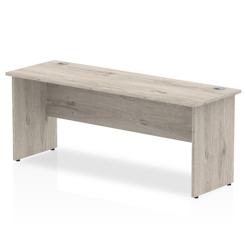 Dynamic Office Solutions Impulse 1800mm slimline desk with beech top and leg in modern ergonomic design