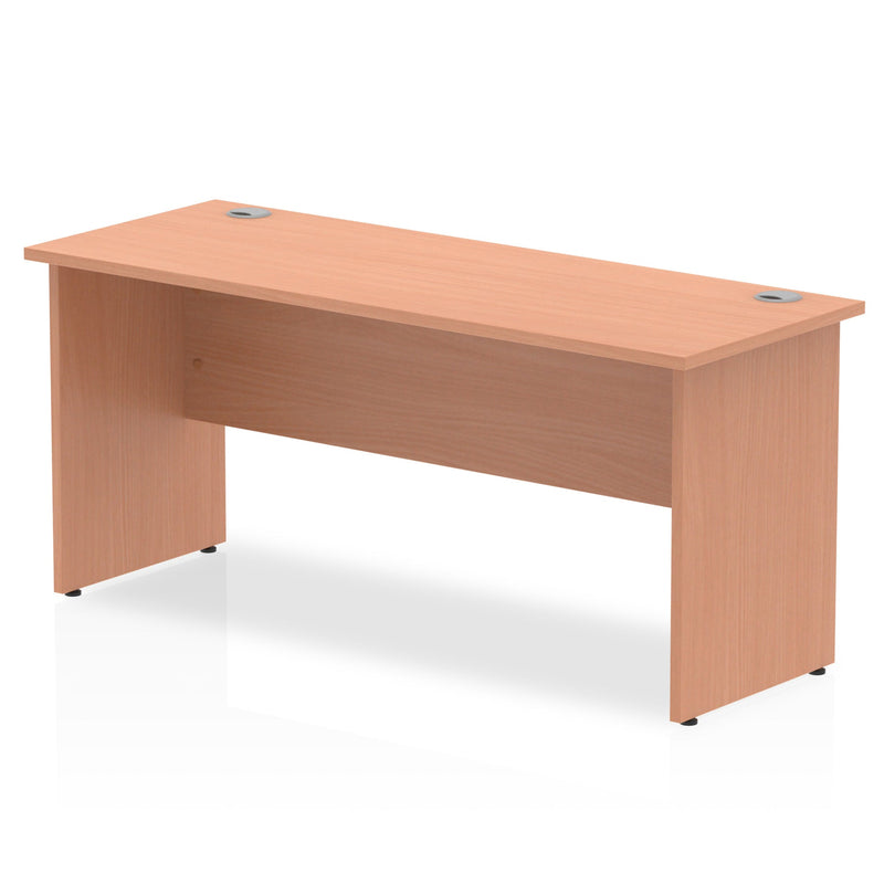 Beech wood 1600mm Slimline desk panel end leg by Dynamic Office Solutions, featuring a compact design for home offices.