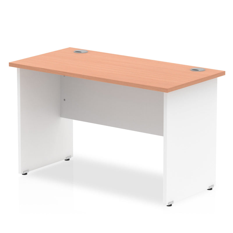Dynamic Office Solutions Impulse 1200mm slimline desk with beech top and matching beech panel end legs