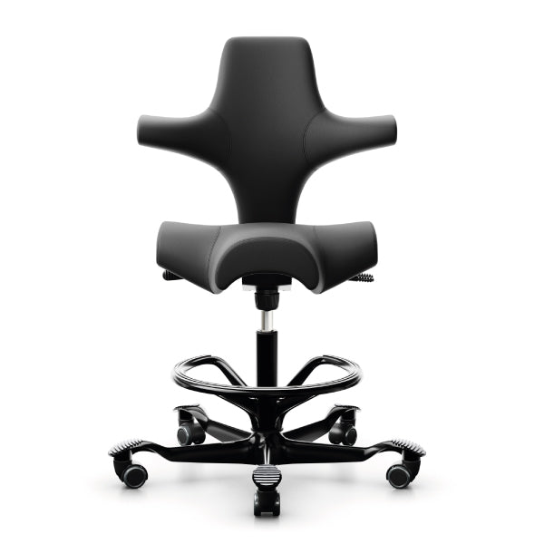 HAG Capisco 8106 Chair In Black Vinyl
