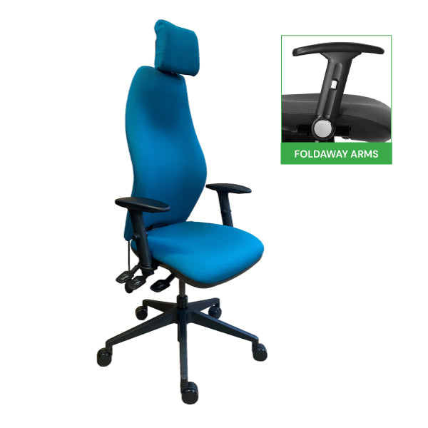 Status Zen Orthopedic Office Chair - With Headrest & Foldaway Armrests