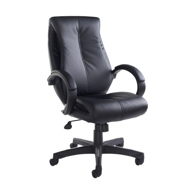Nantes High Back Managers Chair - Black Faux Leather