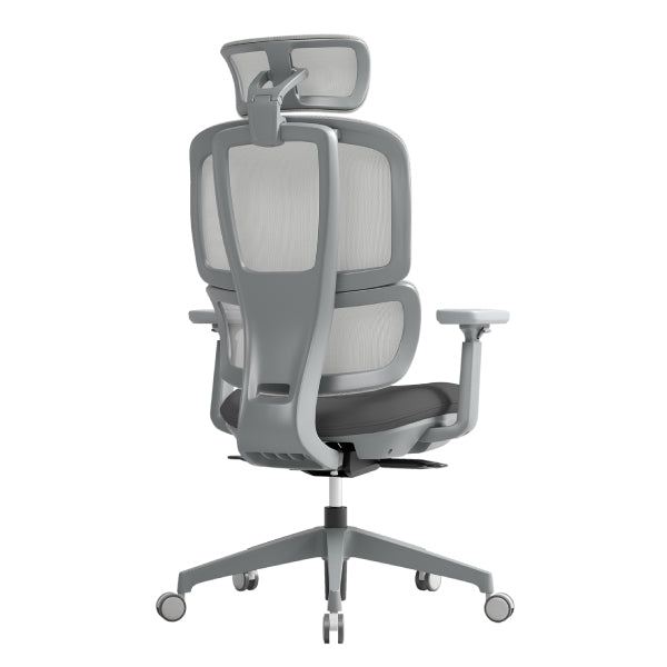 Shelby Grey Mesh Back Operator Chair With Headrest