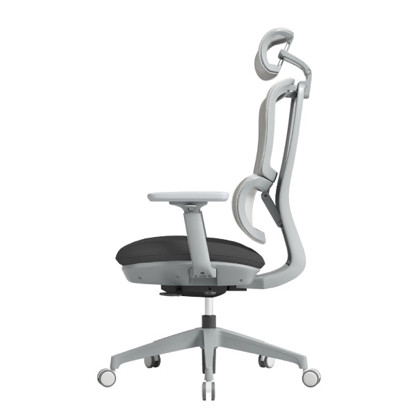 Shelby Grey Mesh Back Operator Chair With Headrest