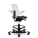 HAG Capisco Puls 8020 White Saddle Chair - Black Base