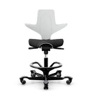 HAG Capisco Puls 8020 White Saddle Chair - Black Base