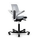 HAG Capisco Puls 8020 Light Grey Saddle Chair - Black Base