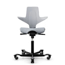 HAG Capisco Puls 8020 Light Grey Saddle Chair - Black Base