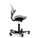 HAG Capisco Puls 8020 Light Grey Saddle Chair - Black Base