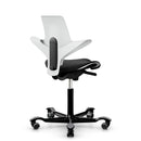 HAG Capisco Puls 8020 White Saddle Chair - Black Base