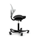 HAG Capisco Puls 8020 White Saddle Chair - Black Base