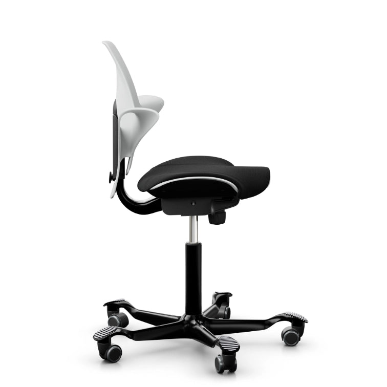 HAG Capisco Puls 8020 White Saddle Chair - Black Base