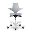 HAG Capisco Puls 8020 Light Grey Saddle Chair - White Base