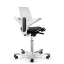 HAG Capisco Puls 8020 White Saddle Chair - Silver Base