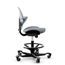 HAG Capisco Puls 8020 Light Grey Saddle Chair - Black Base