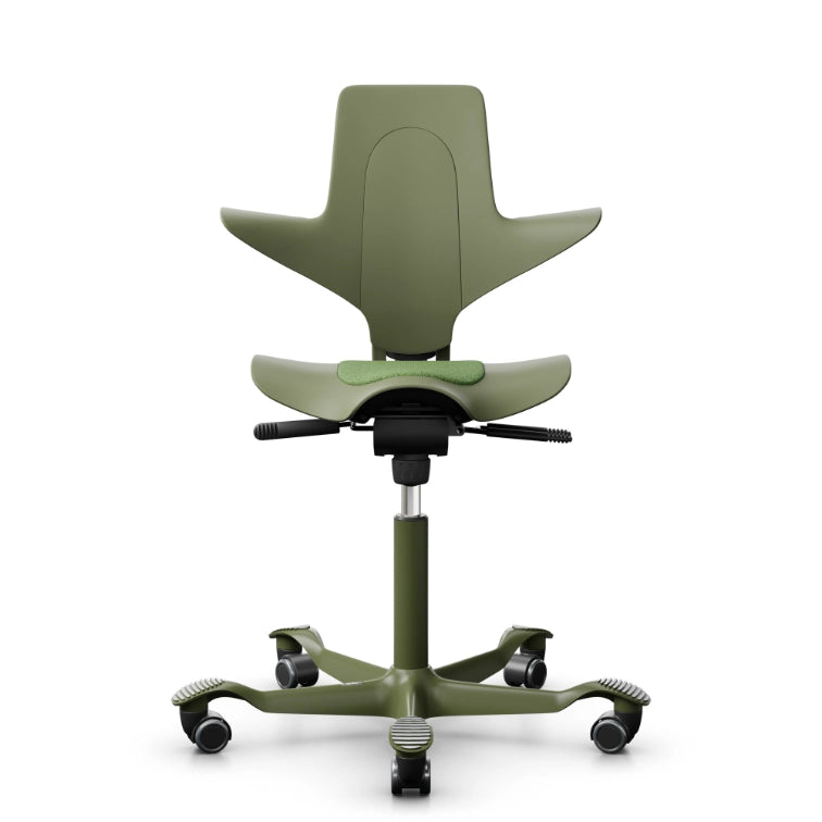 HAG Capisco Puls 8010 Moss Green Saddle Chair - Moss Base