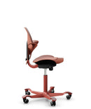 HAG Capisco Puls 8010 Rose Saddle Chair with Blush Rose Frame 3