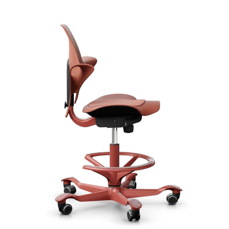 HAG Capisco Puls 8010 Rosehip Saddle Chair - Blush Rose Base