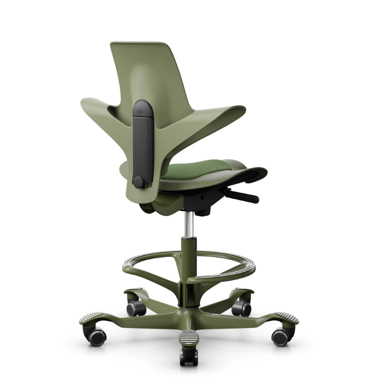 HAG Capisco Puls 8010 Moss Green Saddle Chair - Moss Base