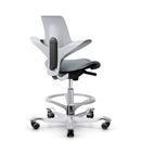 HAG Capisco Puls 8020 Light Grey Saddle Chair - Silver Base