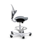 HAG Capisco Puls 8020 Light Grey Saddle Chair - Silver Base