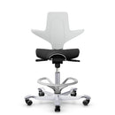 HAG Capisco Puls 8020 White Saddle Chair - Silver Base