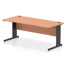 Dynamic Office Solutions Impulse desk, 1800 × 800 mm, beech top and black cable-managed leg