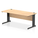 Dynamic Office Solutions Impulse desk, 1800 × 800 mm, maple top and black cable-managed leg