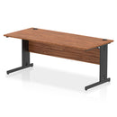 Dynamic Office Solutions Impulse desk, 1800 × 800 mm, walnut top and black cable-managed leg