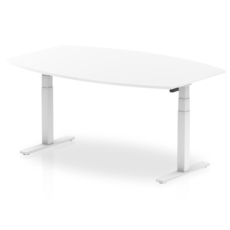 High Gloss Writable Boardroom Table Height Adjustable