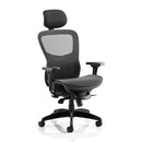 Heavy duty mesh office chair with adjustable headrest, suitable for 30 stone capacity, by Lockwoodhume