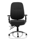 Ashill Deluxe 24 Hour Heavy Duty Office Chair in black fabric, designed for up to 150kg capacity, brand Lockwoodhume
