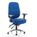 Ashill Deluxe 24 Hour Heavy Duty Office Chair in black fabric, designed for 150kg capacity, from Lockwoodhume Heavyweight.