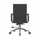 Aura Black Bonded Leather Executive Chair - Chrome Base & Arms