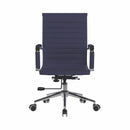Aura Navy Bonded Leather Executive Chair - Heavy Duty Chrome Base