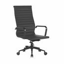 Heavy duty black bonded leather executive chair by Dynamic Office Solutions, medium back design, supports up to 154kg