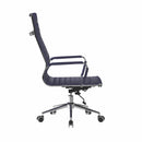 Aura Navy Bonded Leather Executive Chair - Heavy Duty Chrome Base