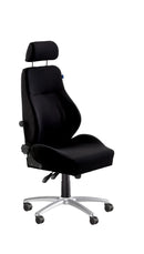 Be-Ge 9080 bariatric office chair with black aluminum base and adjustable lumbar support