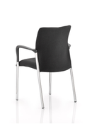 Dynamic Office Solutions black mesh visitor chair with medium back and arms, suitable for conference rooms