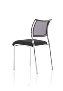 Brunswick Mesh Stacking Visitor Chair - Medium Back with Armrests