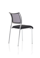 Brunswick Mesh Stacking Visitor Chair - Medium Back with Armrests