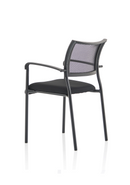 Brunswick Mesh Stacking Visitor Chair - Medium Back with Armrests