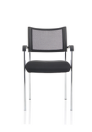 Brunswick Mesh Stacking Visitor Chair - Medium Back with Armrests