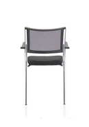 Brunswick Mesh Stacking Visitor Chair - Medium Back with Armrests