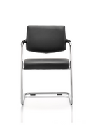 Dynamic Office Solutions Havanna Medium Back Cantilever Visitor Chair with arms in black leather