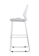 Florence high stool chair with grey fabric seat and lumbar support by Dynamic Office Solutions