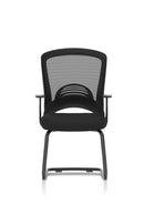Astro cantilever visitor chair with black breathable mesh back and ergonomic design by Dynamic Office Solutions