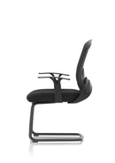 Dynamic Office Solutions Astro Cantilever Visitor Chair with black breathable mesh back and ergonomic design.