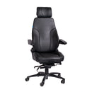 Be-Ge 300 bariatric office chair in black fabric with no armrests and black aluminium base